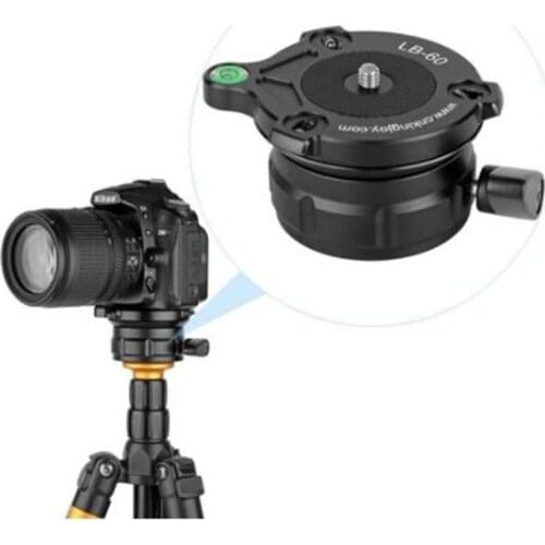 6pcs Kingjoy LB60 Professional Tripod Leveling Ball Head Base with Bubble Level for Canon/Nikon/Other DSLR Cameras