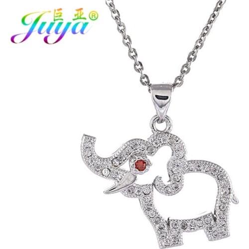 Dropshipping High Quality Animal Necklace DIY Craft Elephant Pendant Neckalce For Women Collares Largos De Moda 2018 Kolye