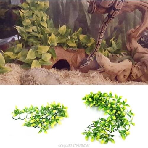 Fish Tank Decorations Artificial Plastic Plant with Suction Cup Hanging Fake Water Reptile Aquarium Landscap D31 20 Dropship