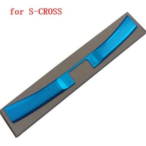 Car Styling For Suzuki sx4 S-Cross 2014 2015 2016 Built Rearguards Stainless Steel Rear Bumper Protector Stickers Accessories