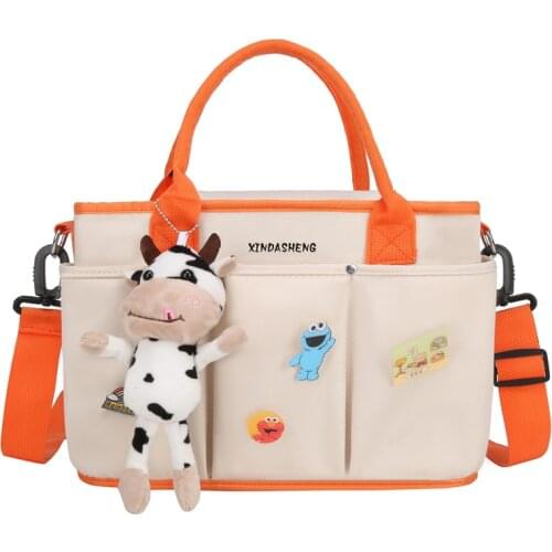 One-Shoulder Mommy Bag For Women Portable Casual Multi-Layer Bottle Diaper Bag Outdoor Travel Large Capacity Tote Bag 33*22*15CM