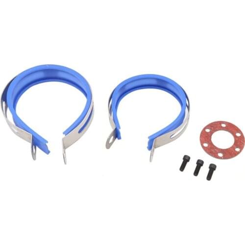 Uxcell 2Pcs Stainless Steel Exhaust Pipe Connector Fixed Clamp for Motorcycle Scooter
