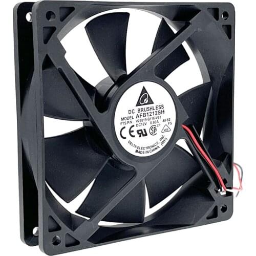 New for AFB1212SH 12CM 120MM 12025 DC 12V 0.80A Cooling Fan 120x120x25mm 2-p Ball Bearing 3400 rpm 113CFM ,High Speed CFM