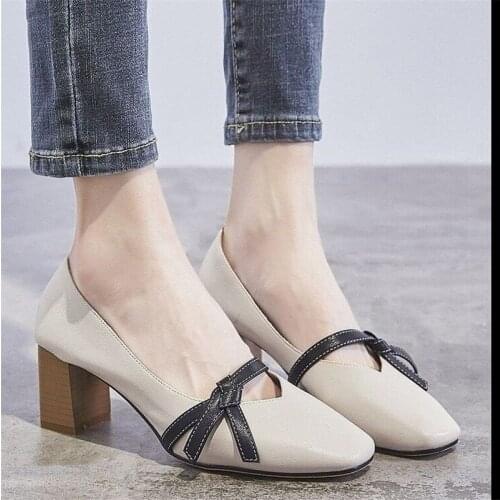 Womens shoes Fall 2021 new fashion high heels popular womens single shoes