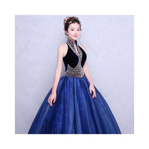 Royal blue beading queen ball gown Medieval dress Renaissance gown royal Victorian dress/princess cosplay Belle Ball/ball gown