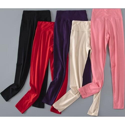 Womens cotton slim high waist underwear long Johns spring autumn and winter thin bottoming inner wearbody plus size underpants