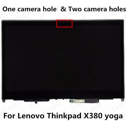 LCD Assembly for Lenovo Thinkpad X380 yoga Laptop Touch Screen +Frame FHD 1920*1080 IPS 30pin FRU 02DA168 02DA170 02HM040