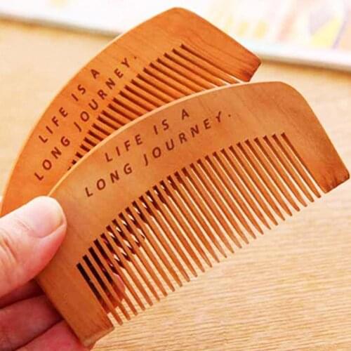1 Pcs Natural Walnut Wood Comb Thickened Soft Tooth Head Massage Tools Teeth Close Comb Hair Wooden Beard Care Beaut Anti-s G4S7