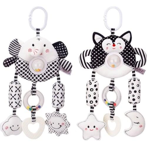 1 Pc Baby Stroller Rattle Toy Pushchair Pram Pendant Bed Bell Cartoon Animal Doll Infants Crib Sensory Toys Babies accessories