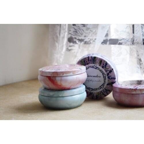 1PC ZAKKA Pastoral Style Floral Pattern Container Creative Metal Tin Small Round Candy Can Storage Boxes ENL 006
