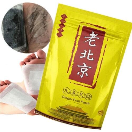 10 Pcs Detox Weight Loss Foot Pads Mask Feet Patch Care Anti-Inflammation Ginger Organic Herbal Adhesives Skin Care Smooth TSLM2