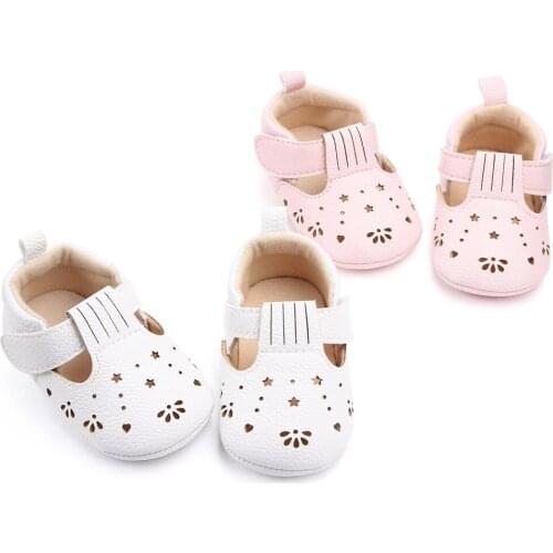 2020 Princess Baby Shoes Soft Sole Baby Prewalker Shoes Breathable Hollow First Walker Baby Girls Shoes