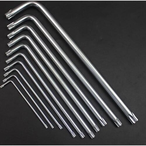 9pcs Double-End L Type T10-T50 Screwdriver Hex Wrench Set Hexagon Flat Torx Star Head Spanner Key Set Hand Repair Tools