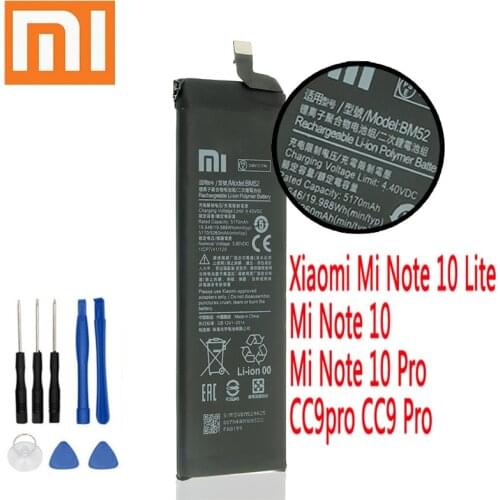 New High Quality 2021 years Original BM52 5260mAh Battery For Xiaomi Mi Note 10 Lite / Mi Note 10 Pro / CC9pro CC9 Pro Battery