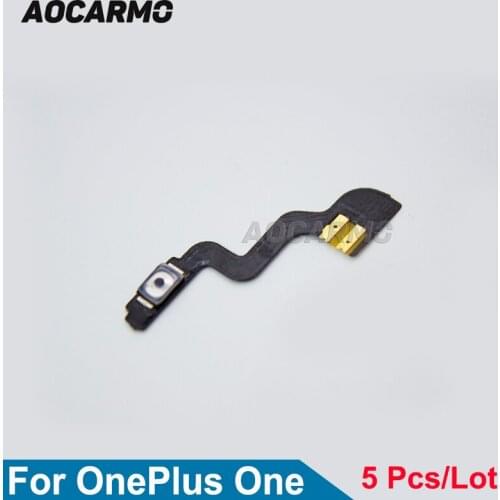Aocarmo 5Pcs/Lot Power On/Off Button Flex Cable For OnePlus One 1+ A0001 Replacement Part