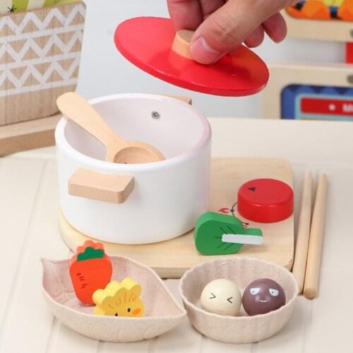 Kid Wooden Pretend Play Sets Simulation Toasters Bread Maker Coffee Machine Blender Baking Kit Game Mixer Kitchen Role Toy
