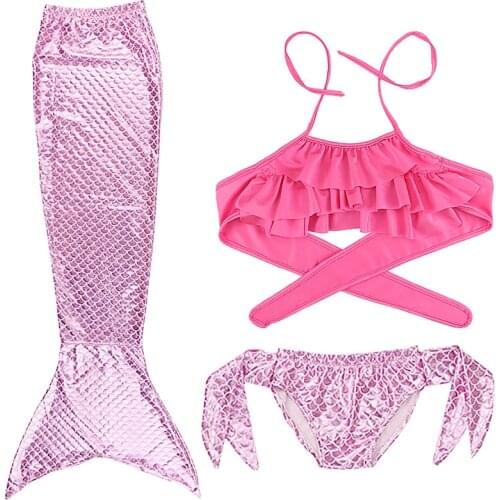 Bluey fantasia cosplay mermaid tail swimsuit for girls zeemeerminst kids Bikini beach mermaid costume tail underwear