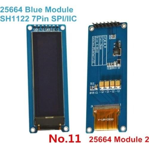 IPS 2.08 inch White PM OLED Module SSD1307 Drive IC 7PIN SPI /5PIN I2C Interface 3.3V Voltage 128*32 solder pin