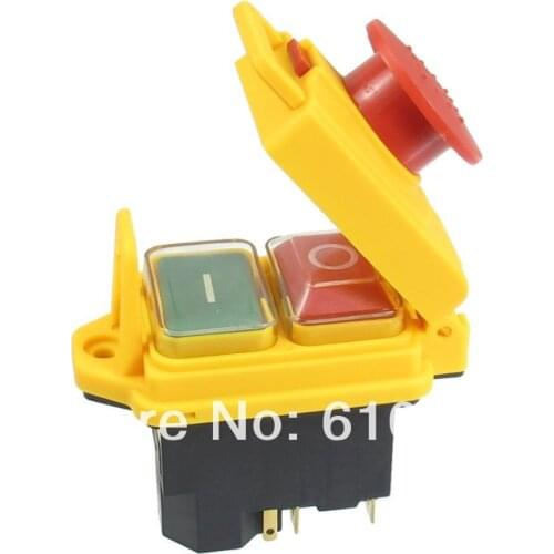 JCZ3B/YCZ3-C 5-Pin SPST Momentary Waterproof Electromagnetic Switch 120V 250VAC 12A