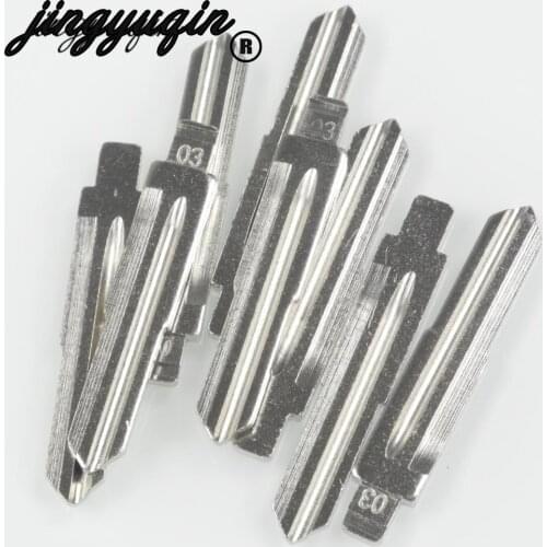 Jingyuqin 5pcs/lot #03 Blade Remote Uncut Car Blank Key For Honda Accord Mileage Haval Old Civic Chevrolet Aveo Fob No.3 Blade