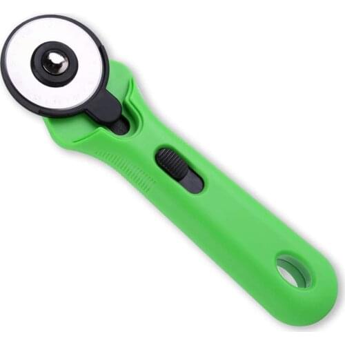 KAOBUY 45mm Green Professional Rotary Cutter, Handheld Portable Comfort Rotary Roller Cutter For Crafting, Sewing, Patchworking