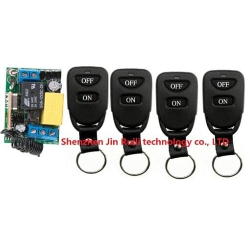 Mini RPWM AC 220 V 10 A 1 channel 4* Transmitter + 1* Receiver Learning code Simple operation 315/433MHZ