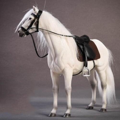 About 21CM 1:12 simulation PVC warm blood horse Mounts Horse animal model mount Kids Toys home decoration Collect Gift display