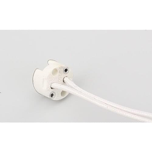 MR16 MR11 G4 G6.35 Socket LED halogen Lamp Holder Base Ceramic Wire 20CM Connector 10pcs/lot