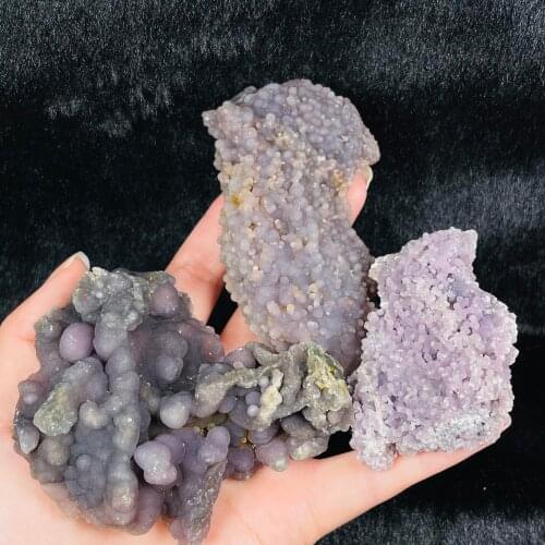 Natural Prehnite Agate Raw Purple Crystal Cluster Healing Specimen Home Decoration Crafts Gift