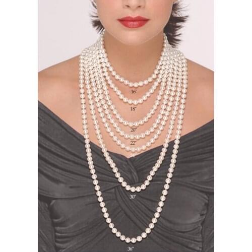 Charming 7-8MM White Akoya Cultured Pearl Necklace Gift Word Factory Price Wholesal Exquisite