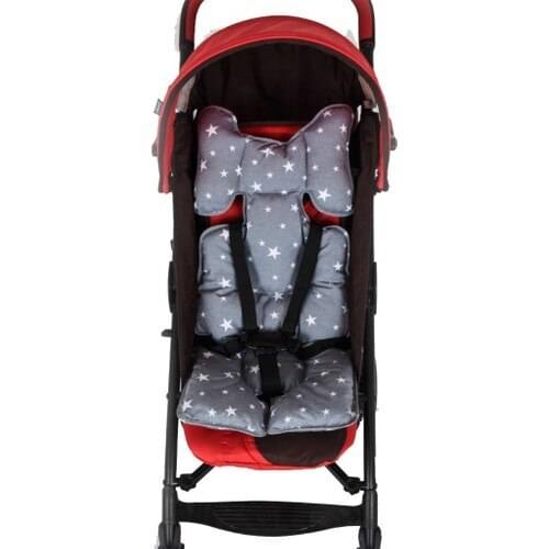Stroller and Car Seat Cushion-Gray Star