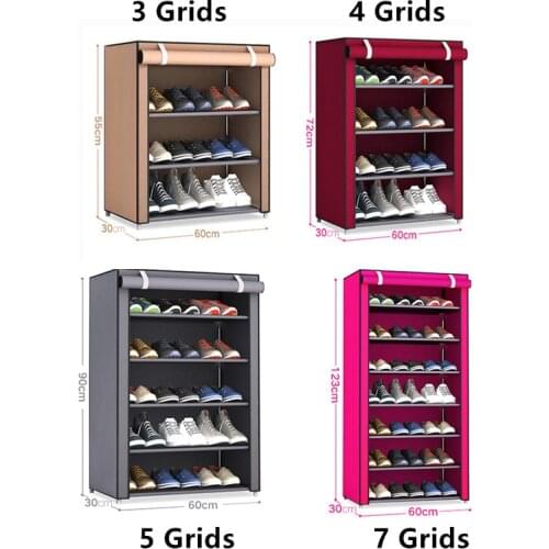 Non-Woven Fabric Slipper Shoe Shelf Practical Creative Shoe Rack Shoe Cabinet Home Organization Housekeeping Space Save