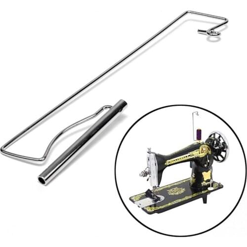 Silver Portable Metal Old Sewing Machines Thread Stand Accessory Wire Frame Parts Durable Rack Spare Household