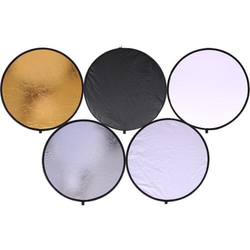 110cm 5 in 1 photography reflector portable collapsible round camera lighting photo reflector with Carrying Case