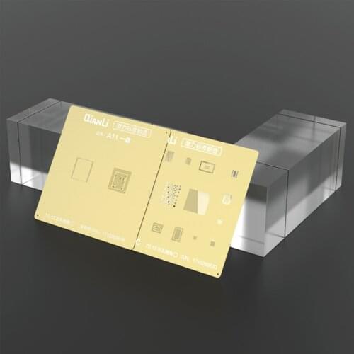 Qianli 3D CPU BGA Reballing Stencil Kit Tin Plant Net Solder Heating Template for A12 A11 A10 A9 A8 Motherboard Repair