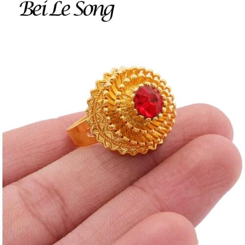 Luxury Jewelry 24K Gold Color Couple Rings for Women Girls Resizable Bridal Wife Gifts French Wedding Womens Ring Jewellery