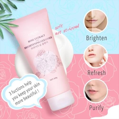 Facial Cleanser Rose Amino Acid Whitening Clean Moisturizing Face Washing Product Best Face Wash And Clear Face Wash
