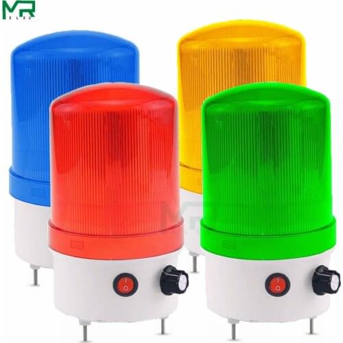 LED sound and light alarm 220v24v12v rotary warning light adjustable volume led sound and light integrated alarm indicator ligh