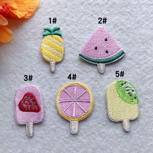 Embroidered Cake Ice Cream Patches Iron On Cartoon Sweet Food Appliques DIY Fashion Clothes Bags Jeans Stickers Badges