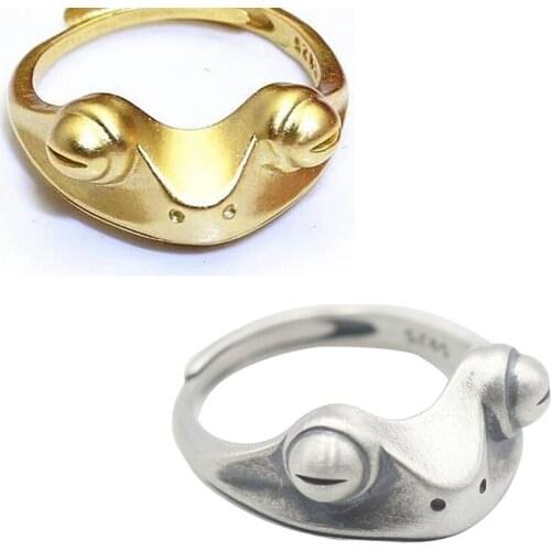 Women Men Frog Open Ring Cute Animal Adjustable Ring Gift for Love Couple Fashion Jewelry Accessories