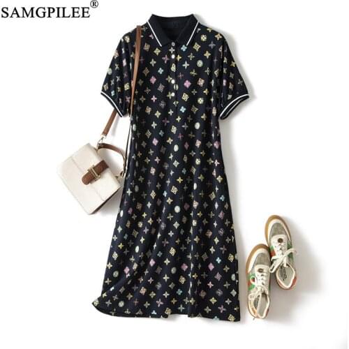 Summer Clothes For Women 2021 New Fashion Office Lady Straight Striped Short Sleeve Button Empire Polo Collar Plus Size Dresses