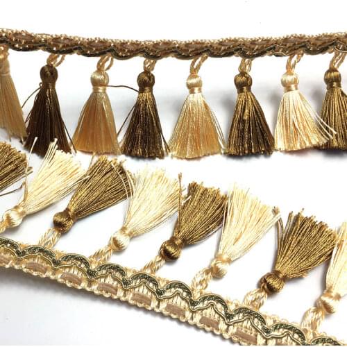 14Yards Sewing Tassel Fringe Lace Trim DIY Crafts Trimmings Edging Curtains Cushion Sofa Decor