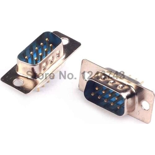 2PCS DB9 Connector Male / Female Serial Port Pin Pin Round Pin RS232