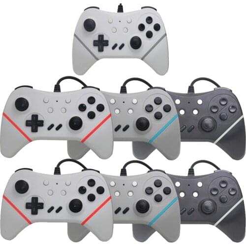 2PCS Wired USB Game Controller For S-w-i-t-c-h N-S Support With TURBO Button and PC Games Joystick Gamepad