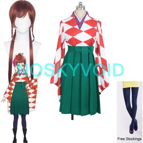 2021 Costume Zombie Land Saga Revenge Yugiri Costumes Woman Japanese Kimono Suits Yugiri Cosplay Wig