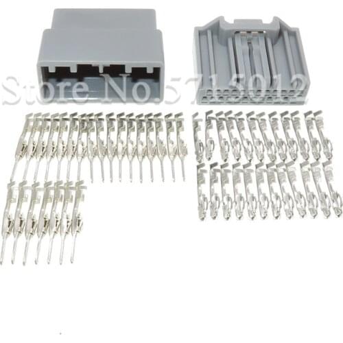 24 Hole Automotive Car CD Player Plug Power Speaker Cable Socket Female Male Auto Plug For Honda CRV Civic