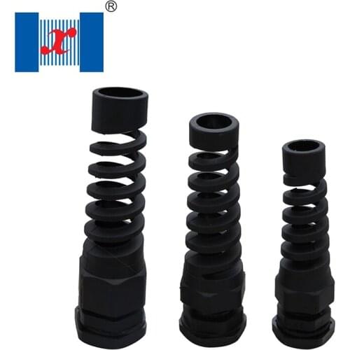 30pcs M16 Nylon Anti-bend Cable Gland 4-8mm Thread Wire Plastic Flex Spiral Strain Relief Connector