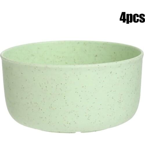 4PCS 11.5 X 11.5 X 6cm Wheat Straw Unbreakable Cereal Bowl Pasta Salad Eco-Friendly For Kids Adult Tableware Safe Anti-scalding