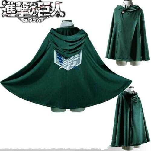 Anime Attack on Titan Cosplay Levi Ackerman uniforms Cape cloak Scout Regiment costume Halloween carnival costume for mens women