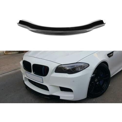 Real Carbon Fiber Front Bumper Lip Spoiler Body Kit Splitter Add-on Refit For BMW F10 5-Series genuine M5 bumper only 2012-2017